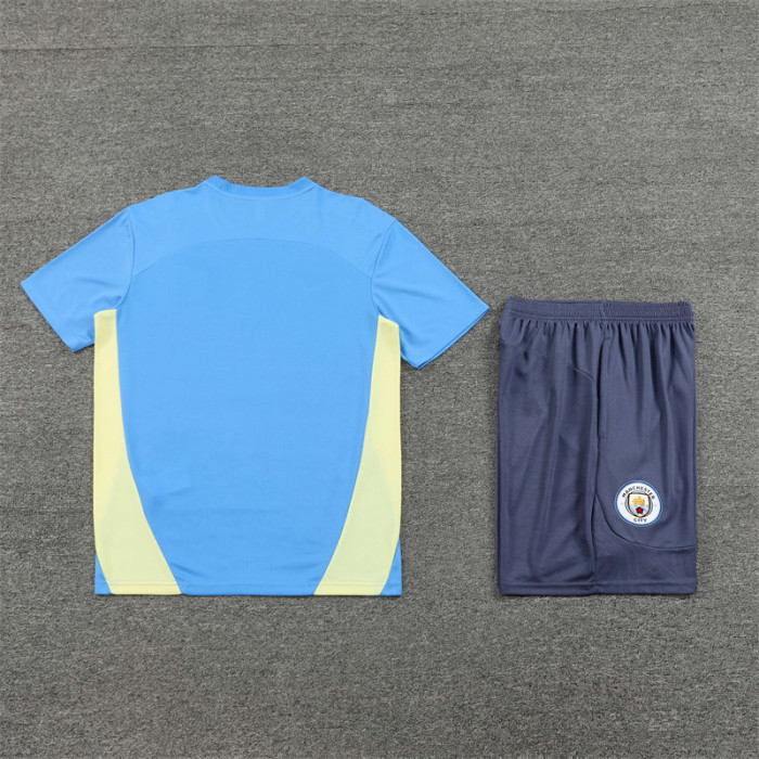 24/25 Manchester City Short sleeve training suit Light Blue