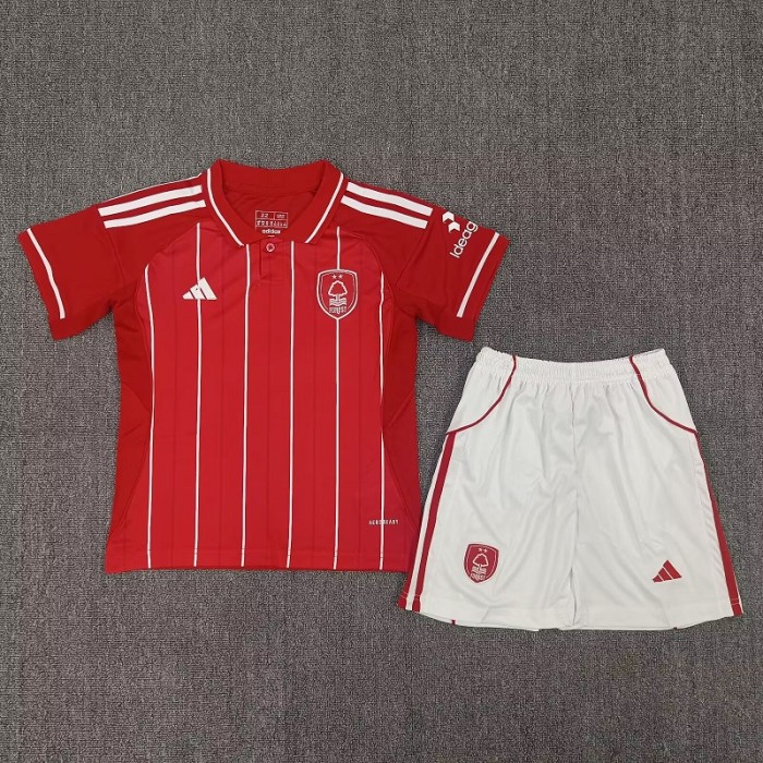 25/26 Nottingham Forest home kids kit