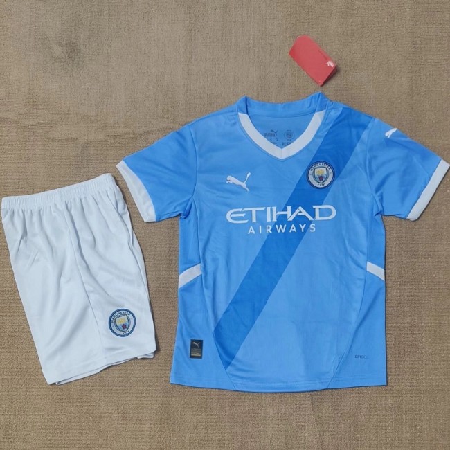 25/26 Manchester City home kids kit