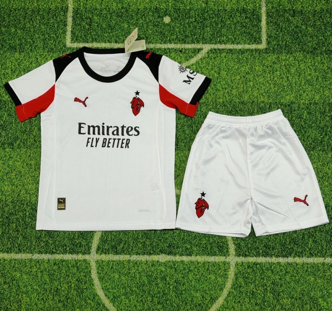25/26 AC milan away kids kit