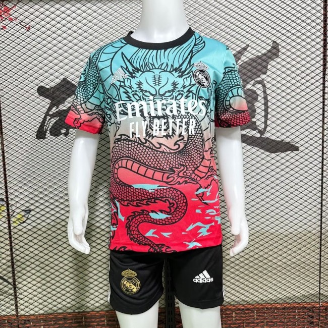 24/25 Real Madrid Dragon version kids kit red