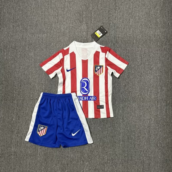 25/26 Atletico Madrid home kids kit