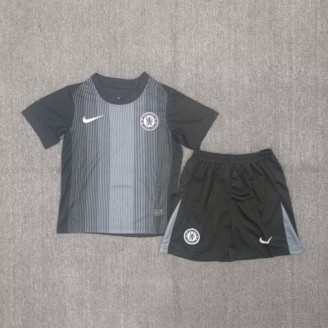 25/26 Chelsea black goalkeeper kids kit