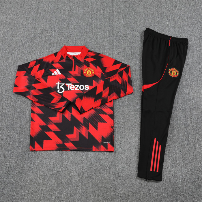 25/26 Manchester United Adult training suit black red