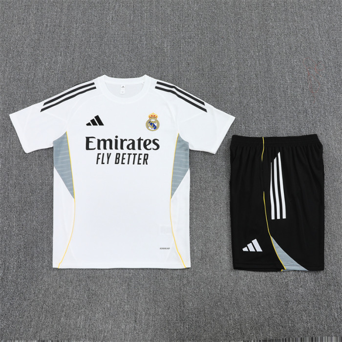 25/26 Real Madrid kids Short sleeve training suit white