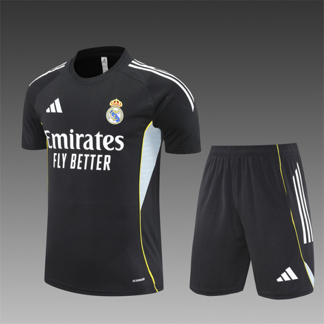 25/26 Real Madrid kids Short sleeve training suit black