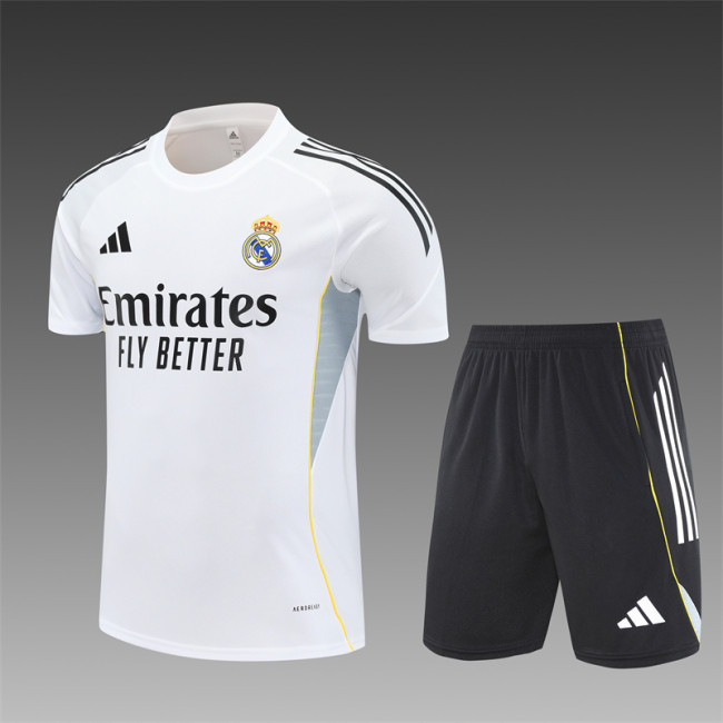 25/26 Real Madrid kids Short sleeve training suit white