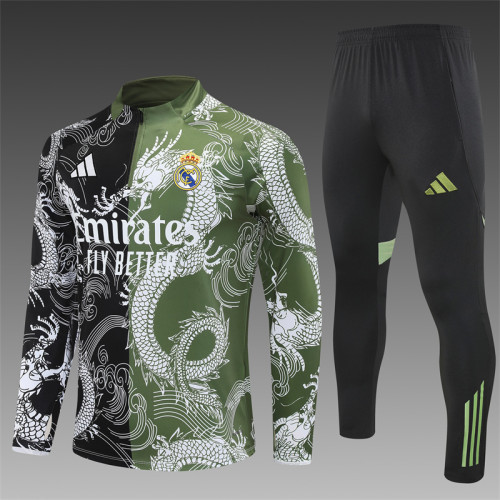 25/26 Real Madrid Kids training suit Green Black