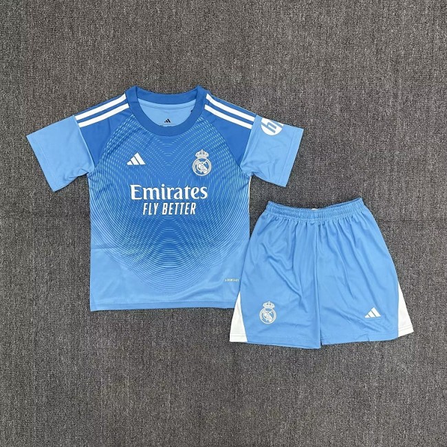 25/26 Real Madrid goalkeeper kids kit blue