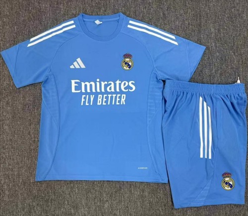25/26 Real Madrid kids Short sleeve training suit blue