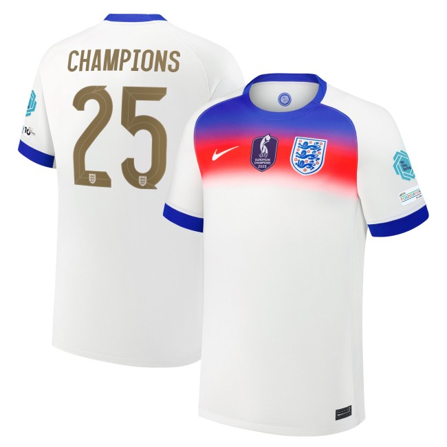 2025 Women's European Championship England home football Jersey