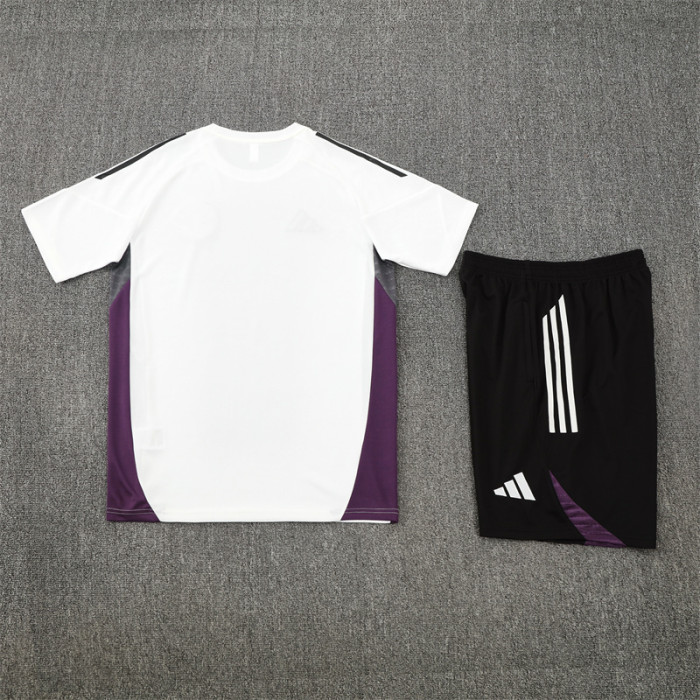 25/26 Manchester United Short sleeve  Adult training suit white