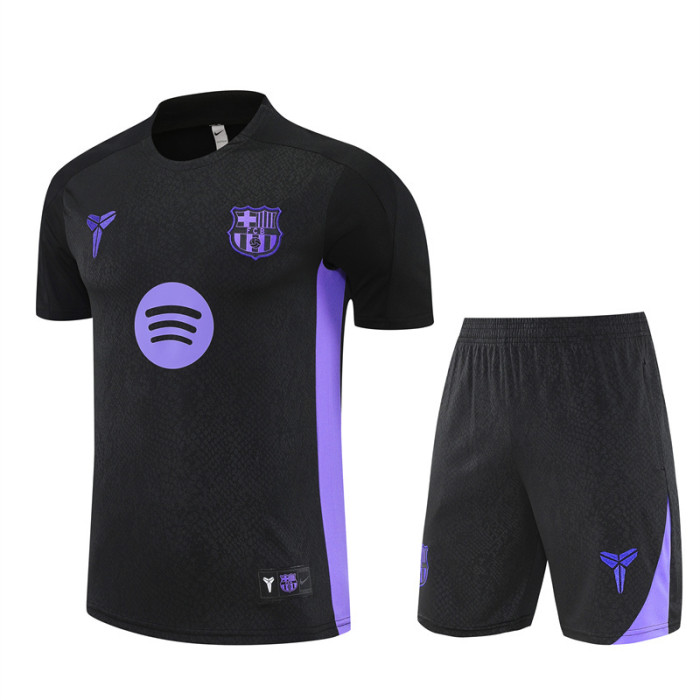 25/26 Barcelona kids Short sleeve training suit black
