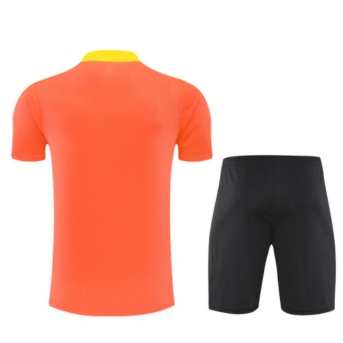 25/26 Brazil Short sleeve kids training suit orange