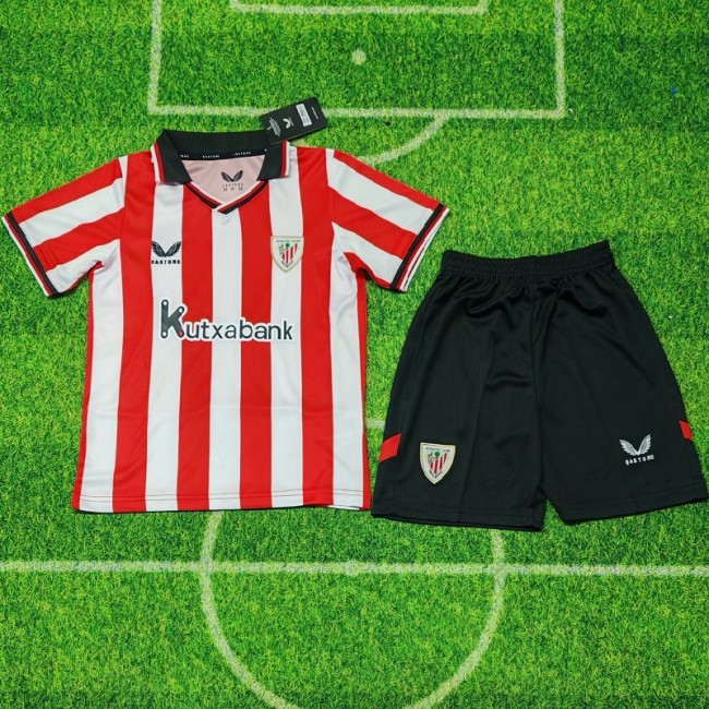 25/26 Athletic Bilbao home kids kit