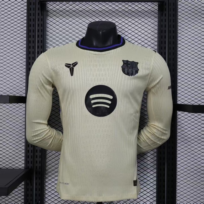 25/26 Barcelona Away Player Version long sleeves