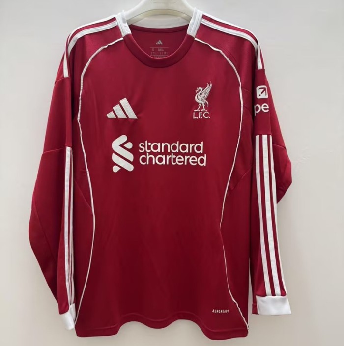 25/26 liverpool home football Jersey Long sleeves