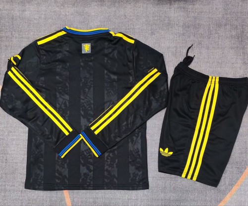 25/26 Manchester United third long sleeves kids kit