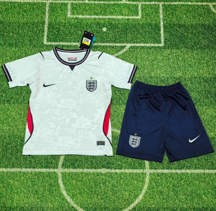 26/27 England FIFA World Cup home kids kit