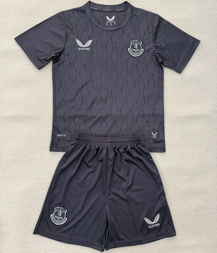 25/26 Everton goalkeeper kids kit