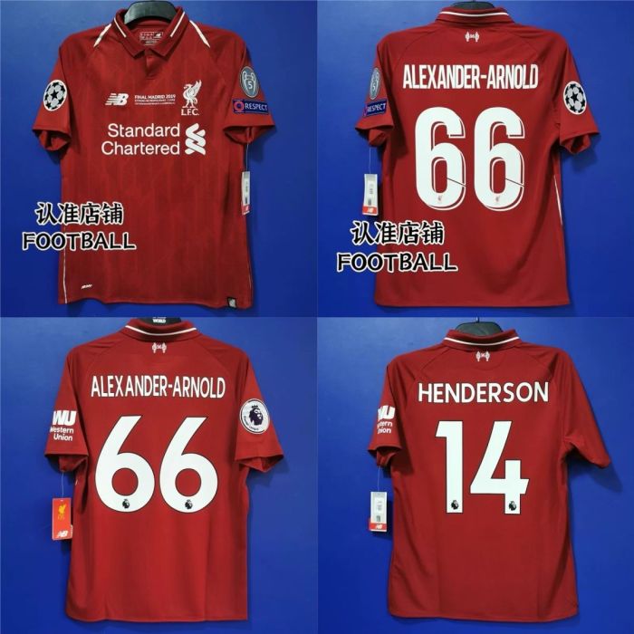 Retro 18/19 Liverpool home football Jersey