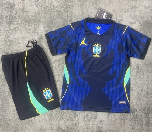 26/27 Brazil away kids kit football Jersey