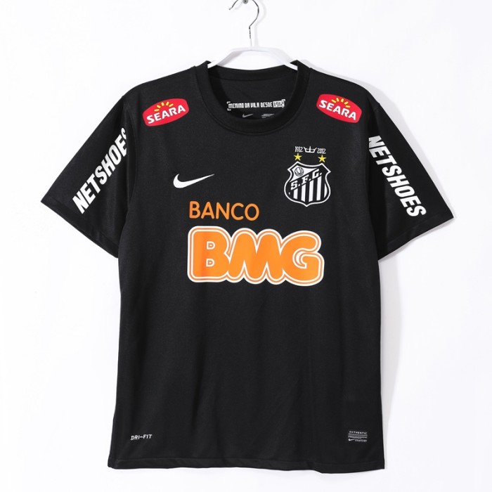 Retro Santos 12/13 black football shirt