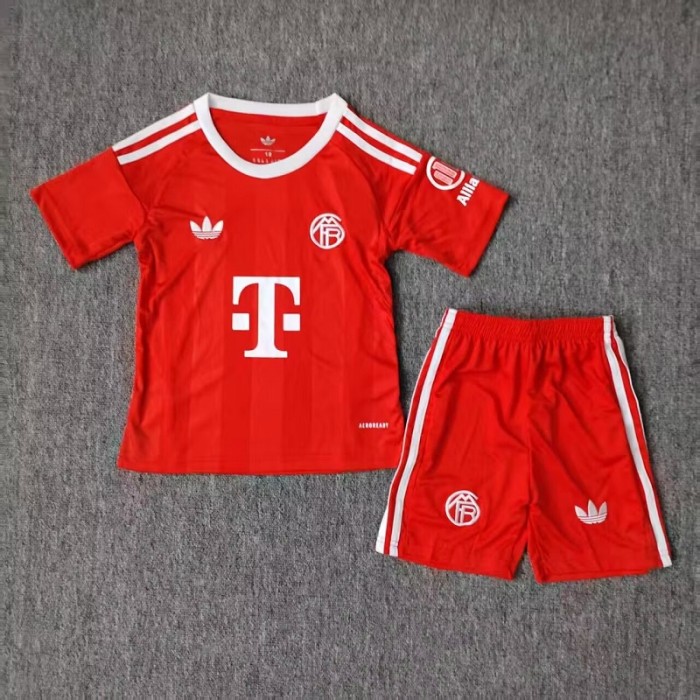 25/26 bayern munich goalkeeper kids kit red