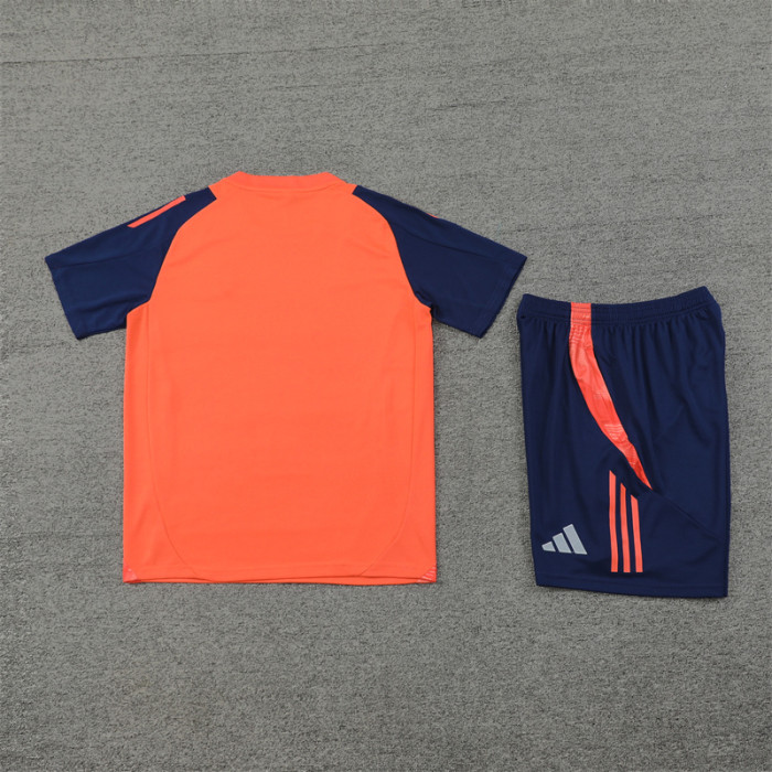 24/25 Manchester United kids Short sleeve orange training suit