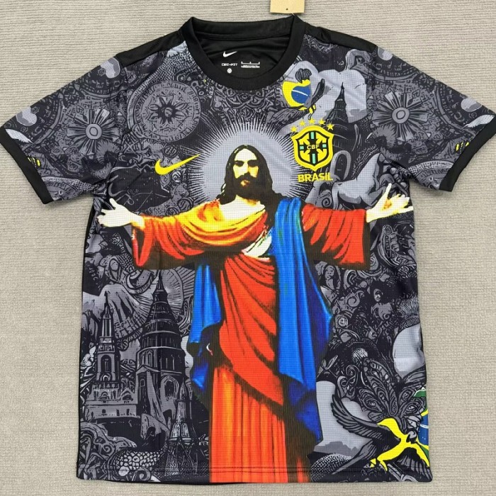 25/26 Brazil Jesus black football jersey