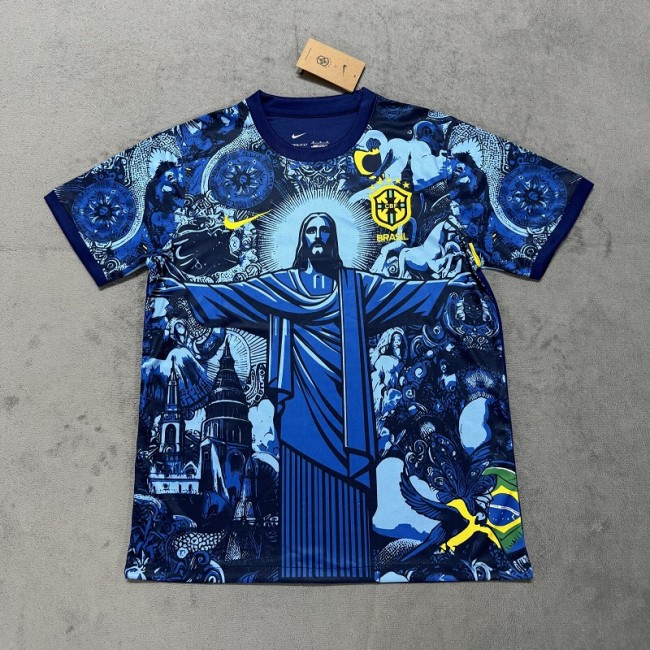 25/26 Brazil Jesus blue football jersey