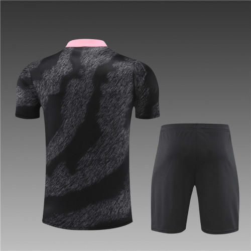 24/25 PSG short -sleeved training suit Black gray