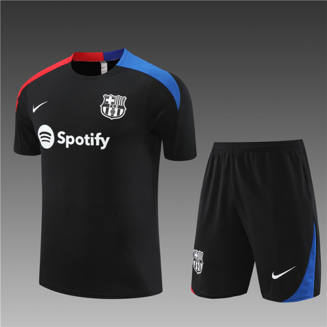 24/25 Barcelona kids Short sleeve black training suit