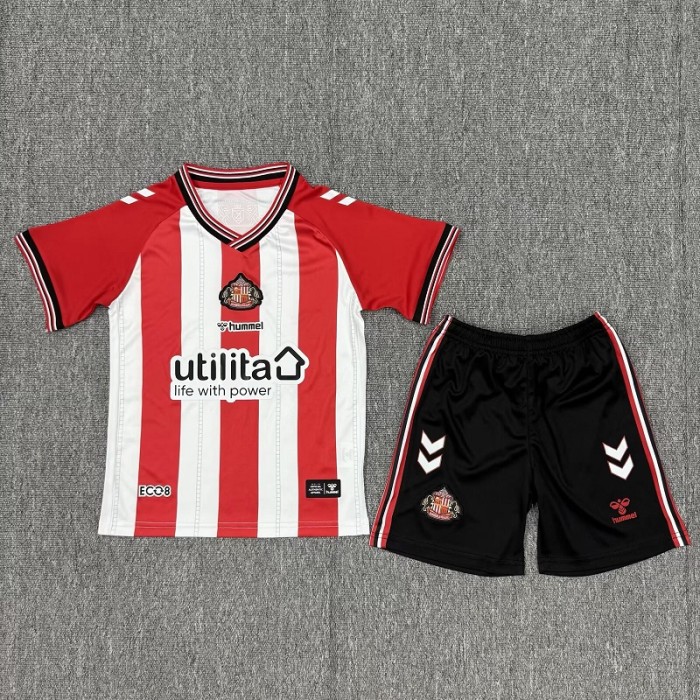 25/26 Sunderland home kids kit