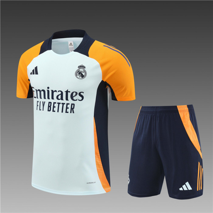 24/25 Real Madrid Short sleeve Light blue training suit