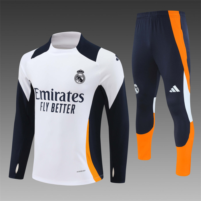 24/25 Real Madrid Adult training suit Royal Blue Yellow