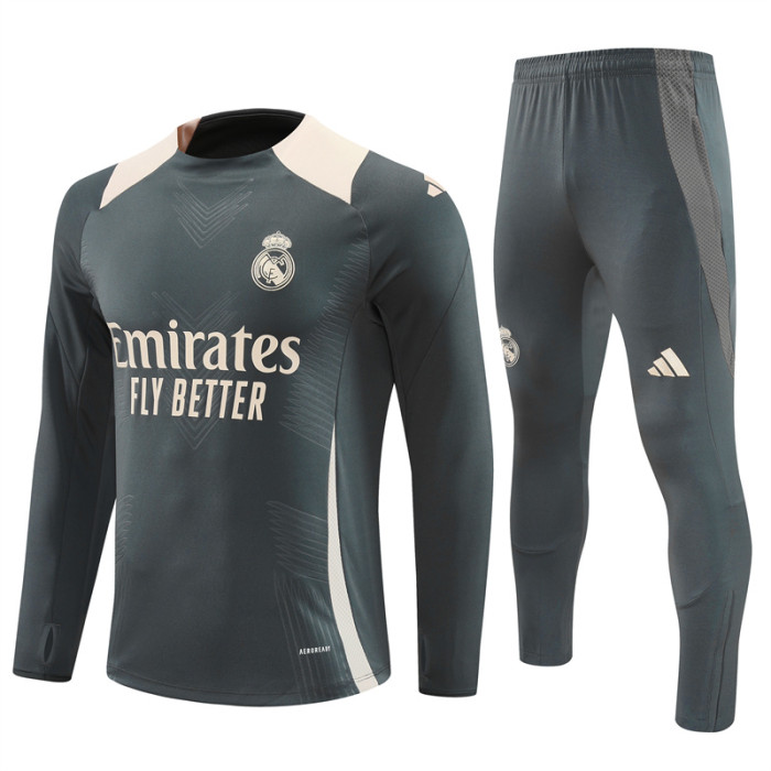 24/25 Real Madrid Kids training suit dark grey 2