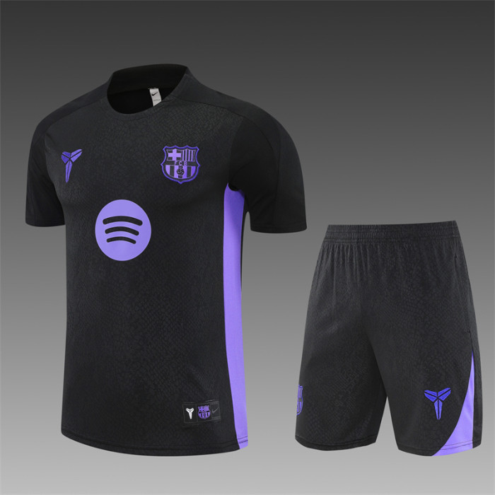 25/26 Barcelona Short sleeve Adult training suit black