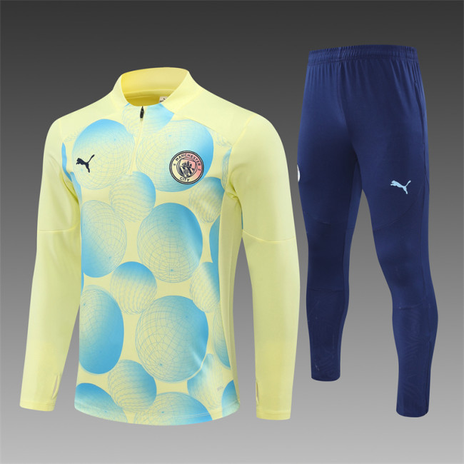 24/25 Manchester city training Adult suit light yellow