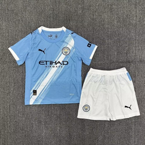 25/26 Manchester City home kids kit