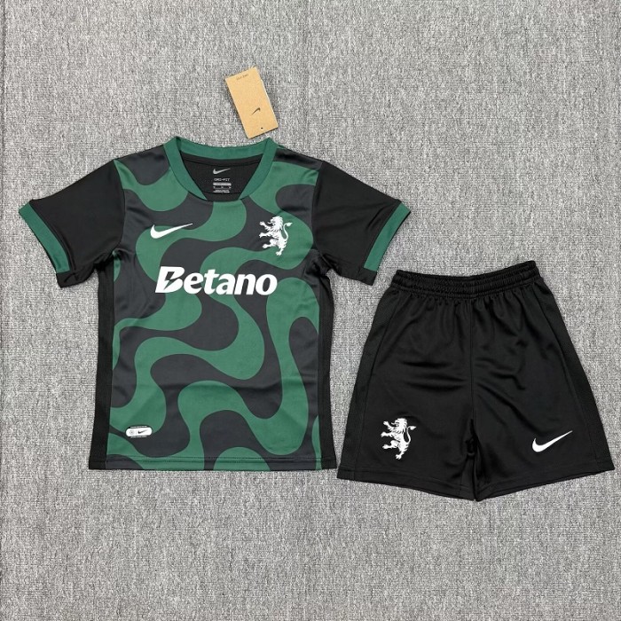 25/26 Sporting CP third kids kit black