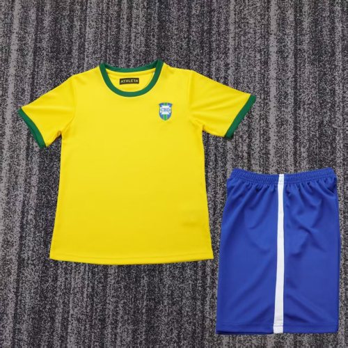 Retro 1970 Brazil home kids kit