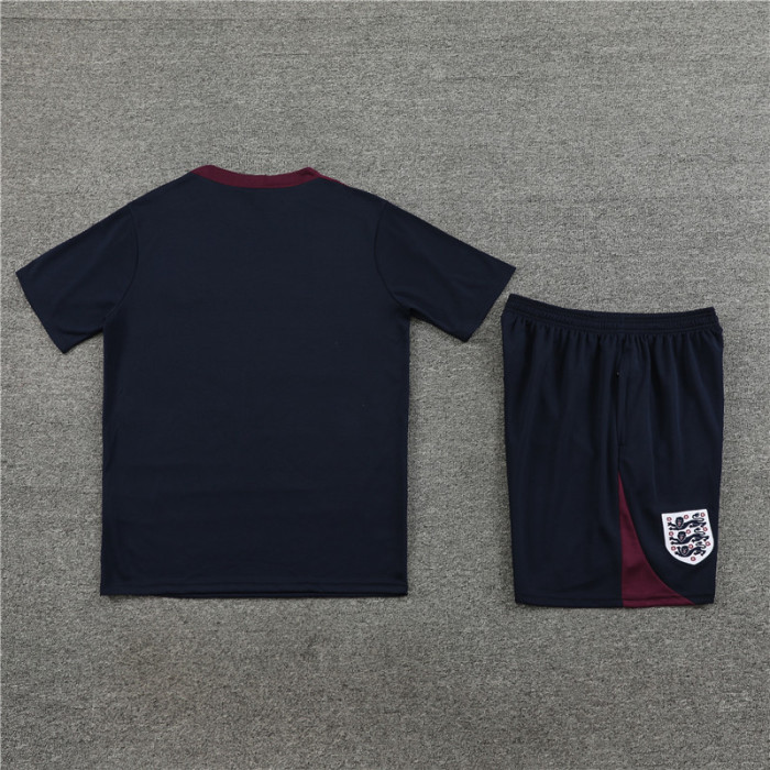 24/25  England short -sleeved royal blue training suit