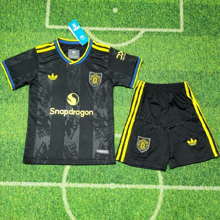 25/26 Manchester United third kids kit