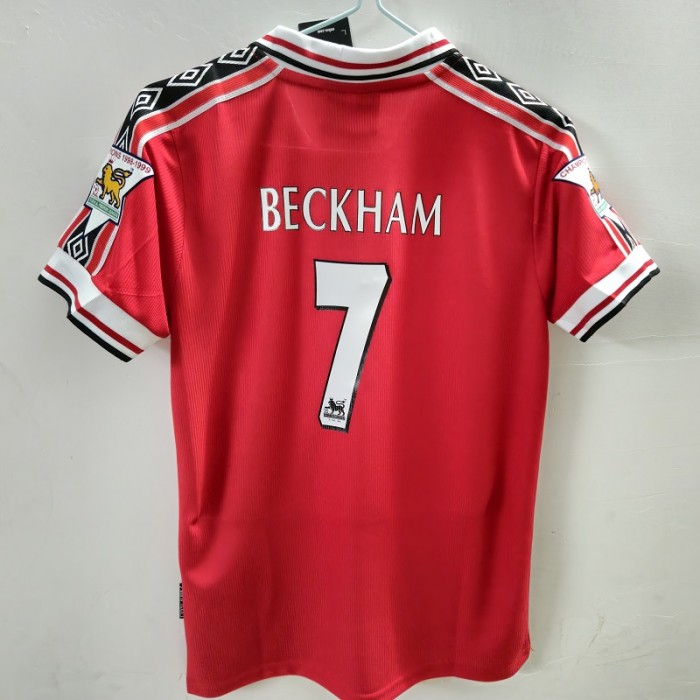 Retro 1998 Manchester United home kids kit long sleeves