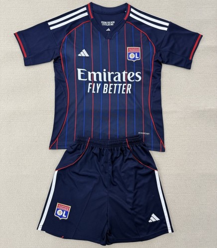 25/26 Olympique Lyonnais away kids kit