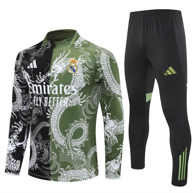 25/26 Real Madrid Adult training suit Green Black