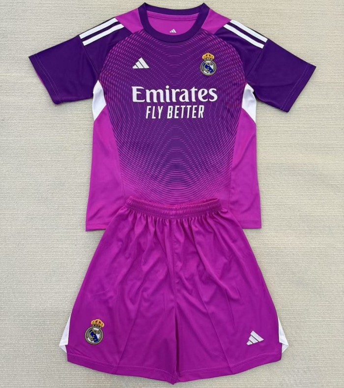 25/26 Real Madrid goalkeeper kids kit Purple