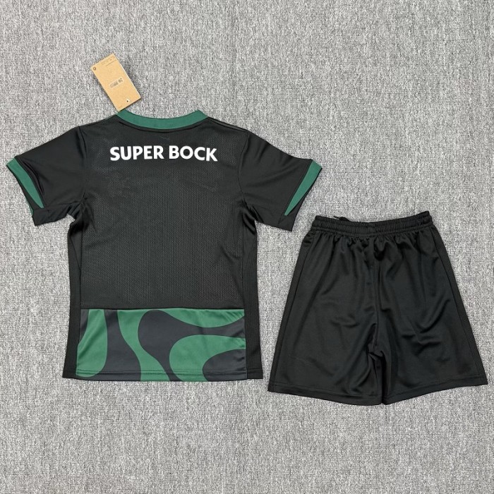 25/26 Sporting CP third kids kit black