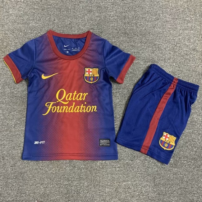Retro 12/13 Barcelona home kids kit with sock
